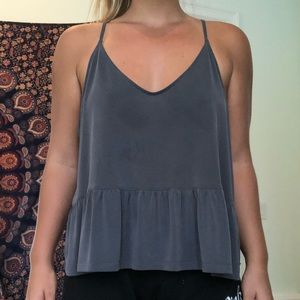 Grey American Eagle Babydoll Tank Top
